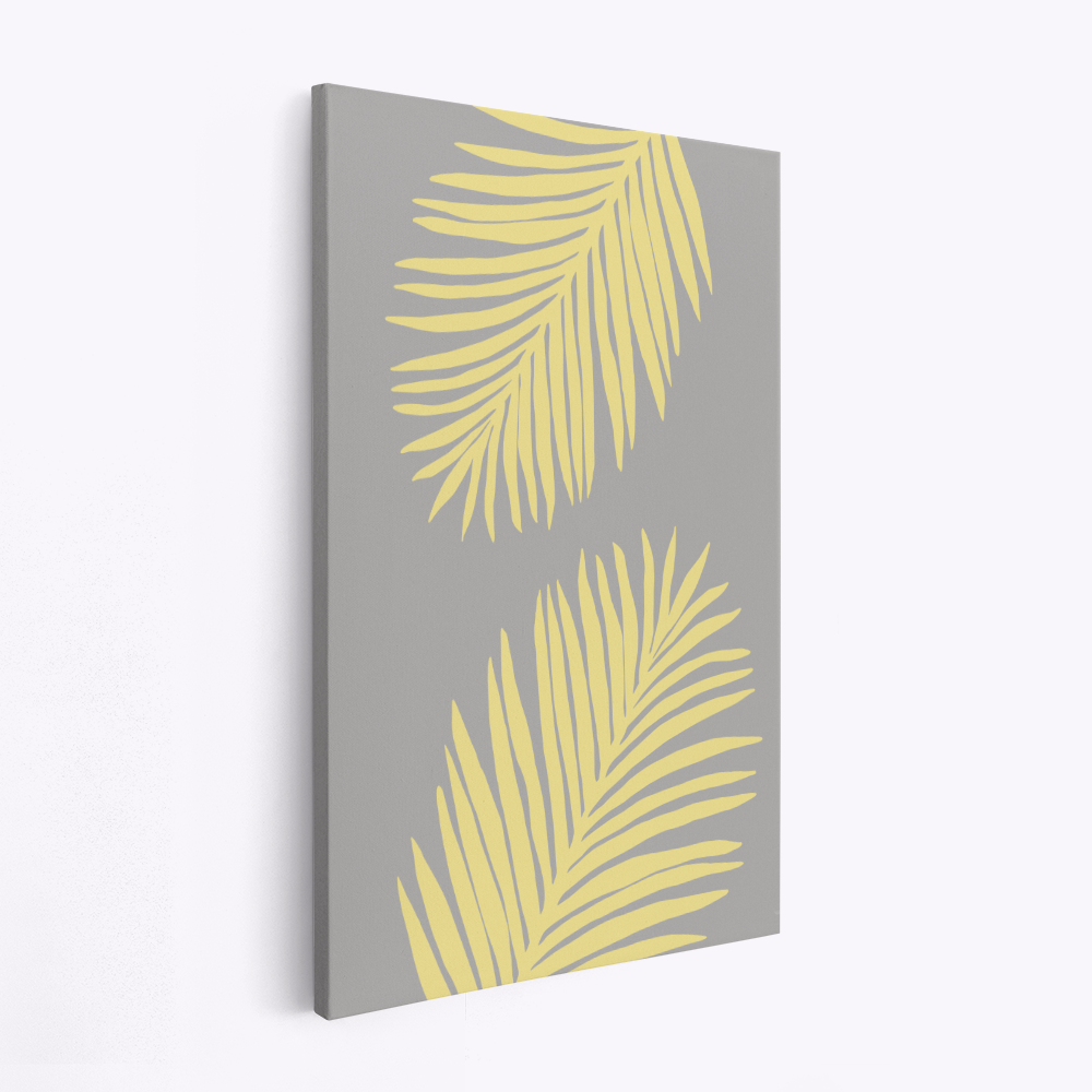 Canvastavla Palm Leaf Yellow - Tavla