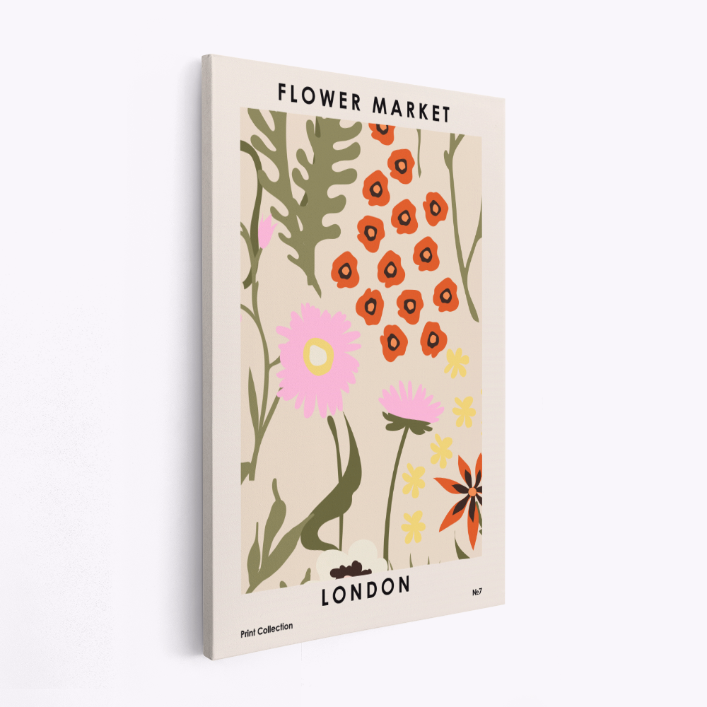 Canvastavla Flower Market London - Tavla