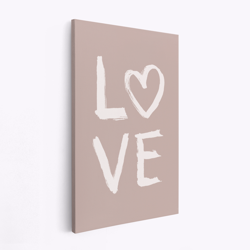 Canvastavla LOVE Toothy Pink - Tavla