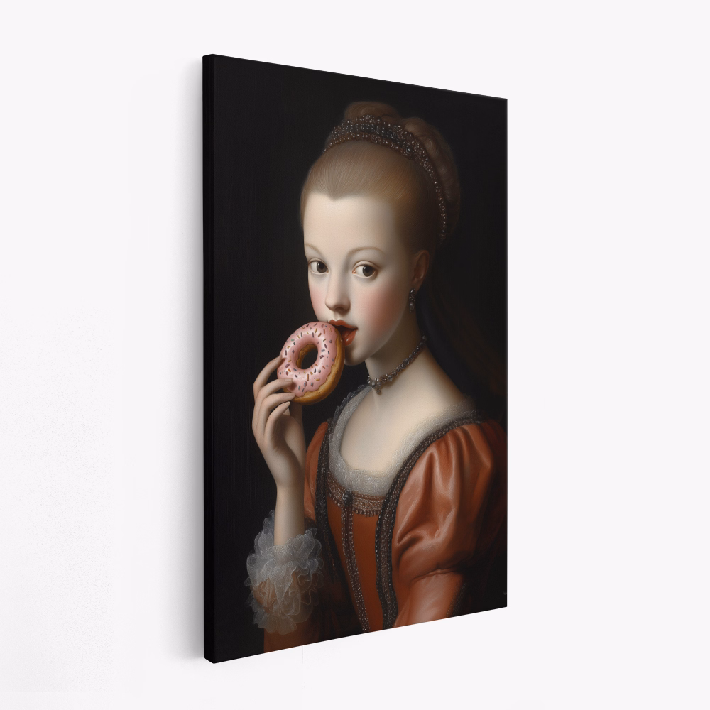 Canvastavla A Woman in Elegant Renaissance Attire - Tavla