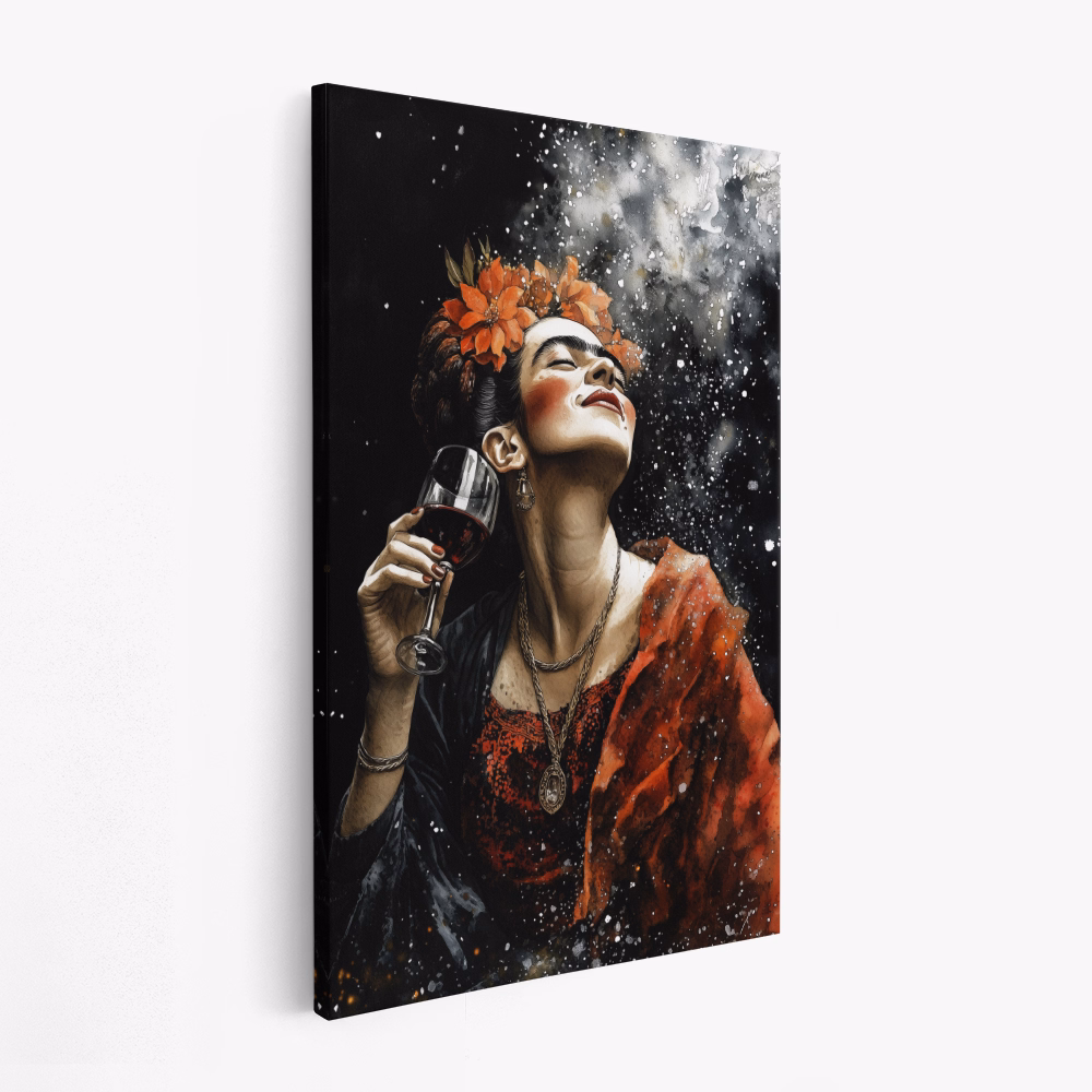 Canvastavla Frida and wine - Tavla