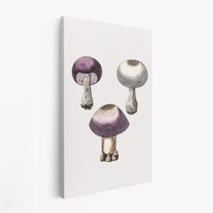 Canvastavla Hand Darwn Violet Webcap Mushroom - Tavla
